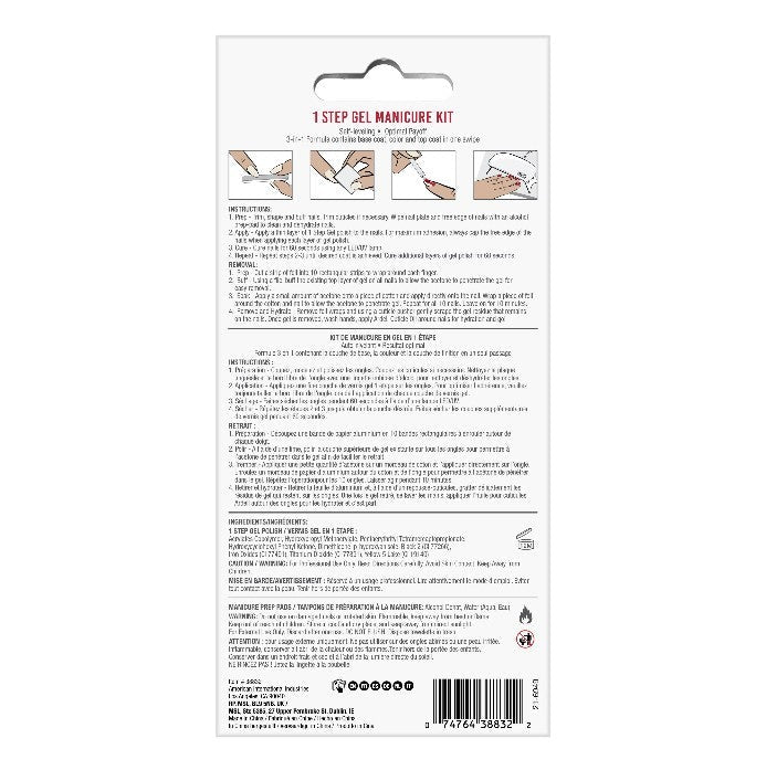 1 Step Gel Manicure Kit - Venetian Red
