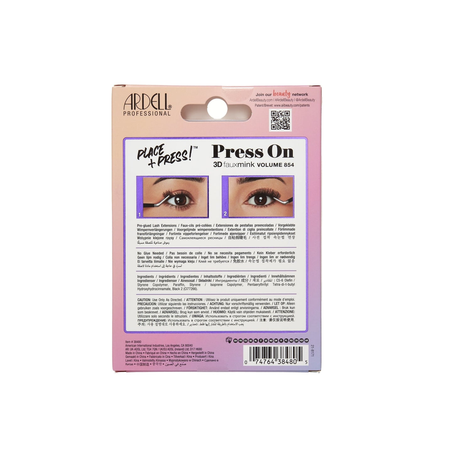 Press On Overlash 3D Fauxmink Volume 854