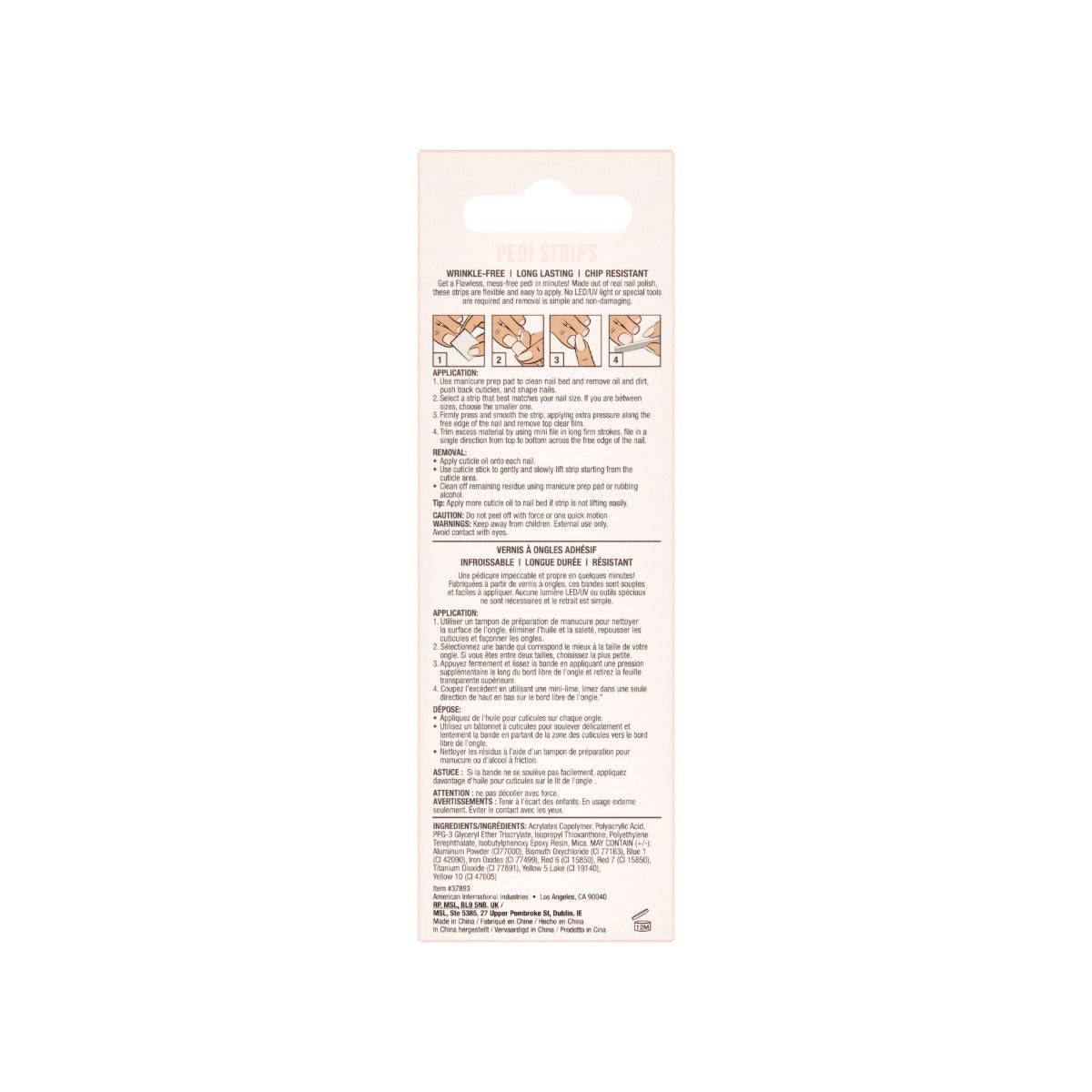 Nail Addict Pedi Strips - Kiss Me Quick