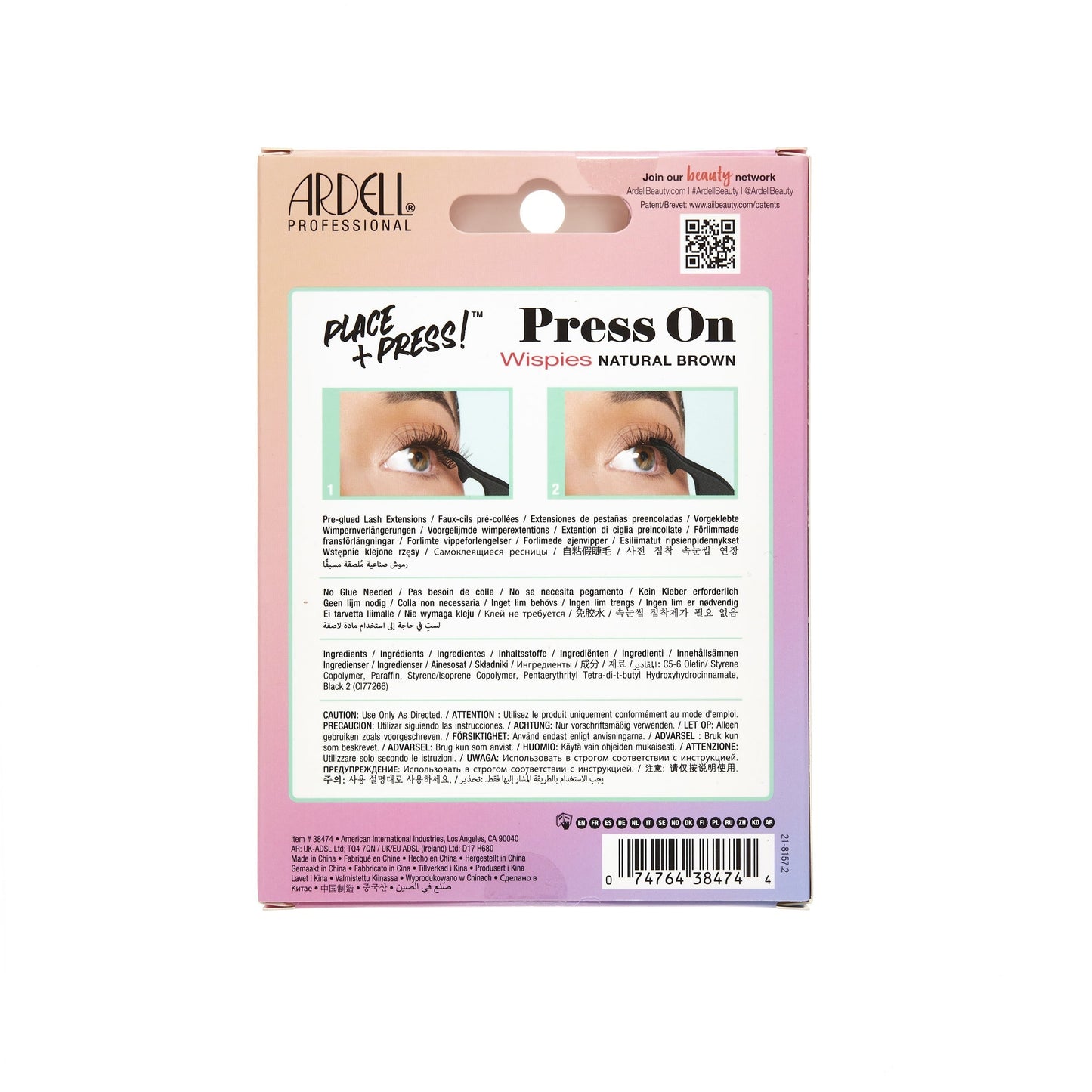 Press On Wispies Natural, Brown, 30-Count