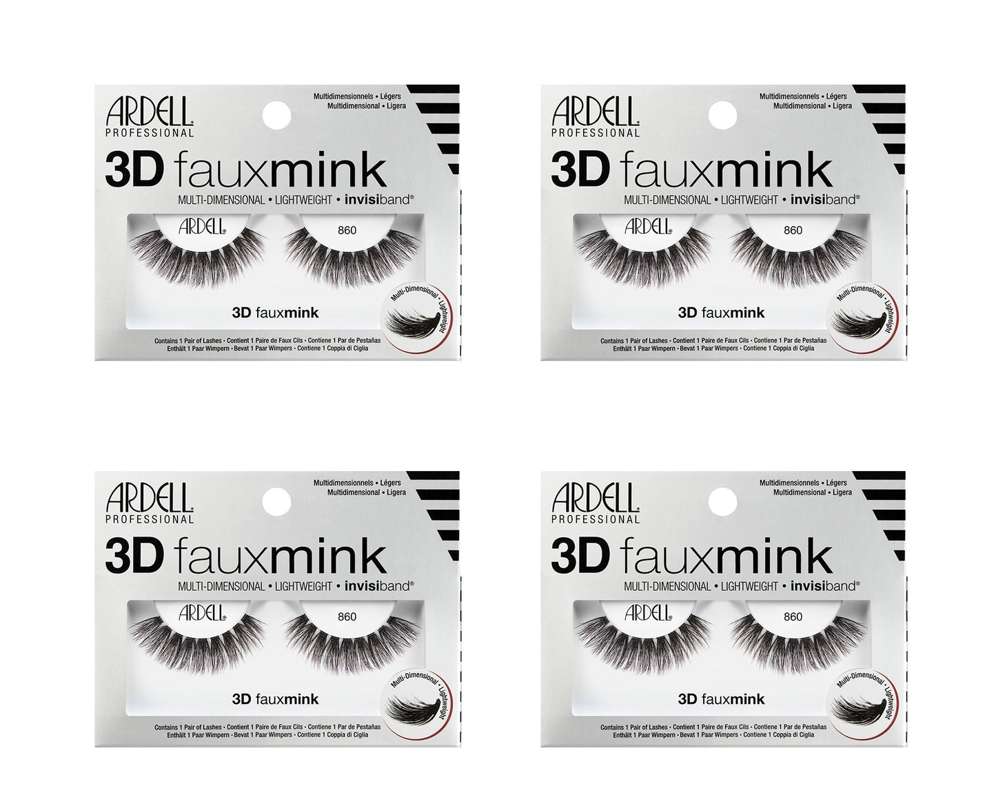 3D Faux Mink 860, 4-Pack