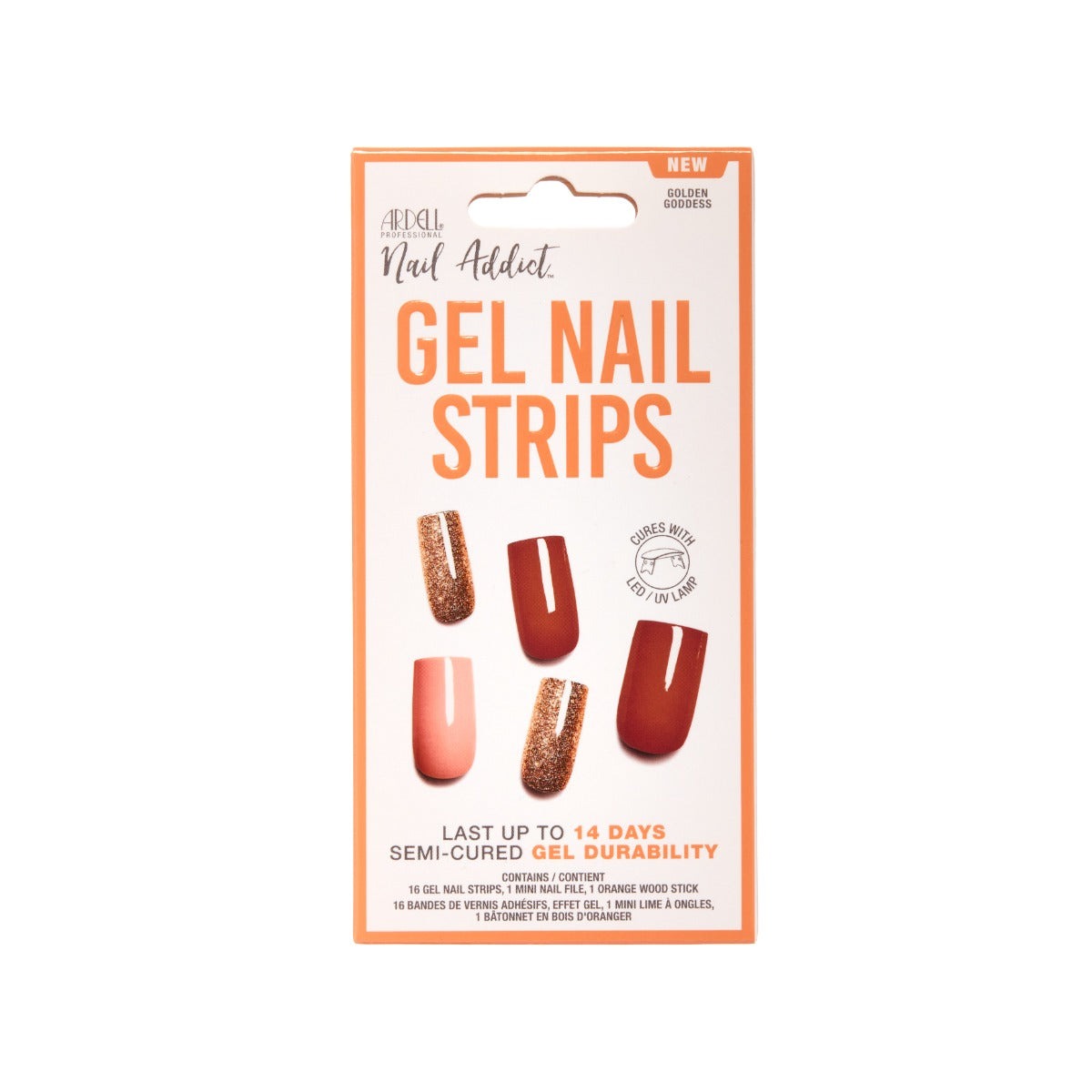 Nail Addict Gel Nail Strips - Golden Goddess