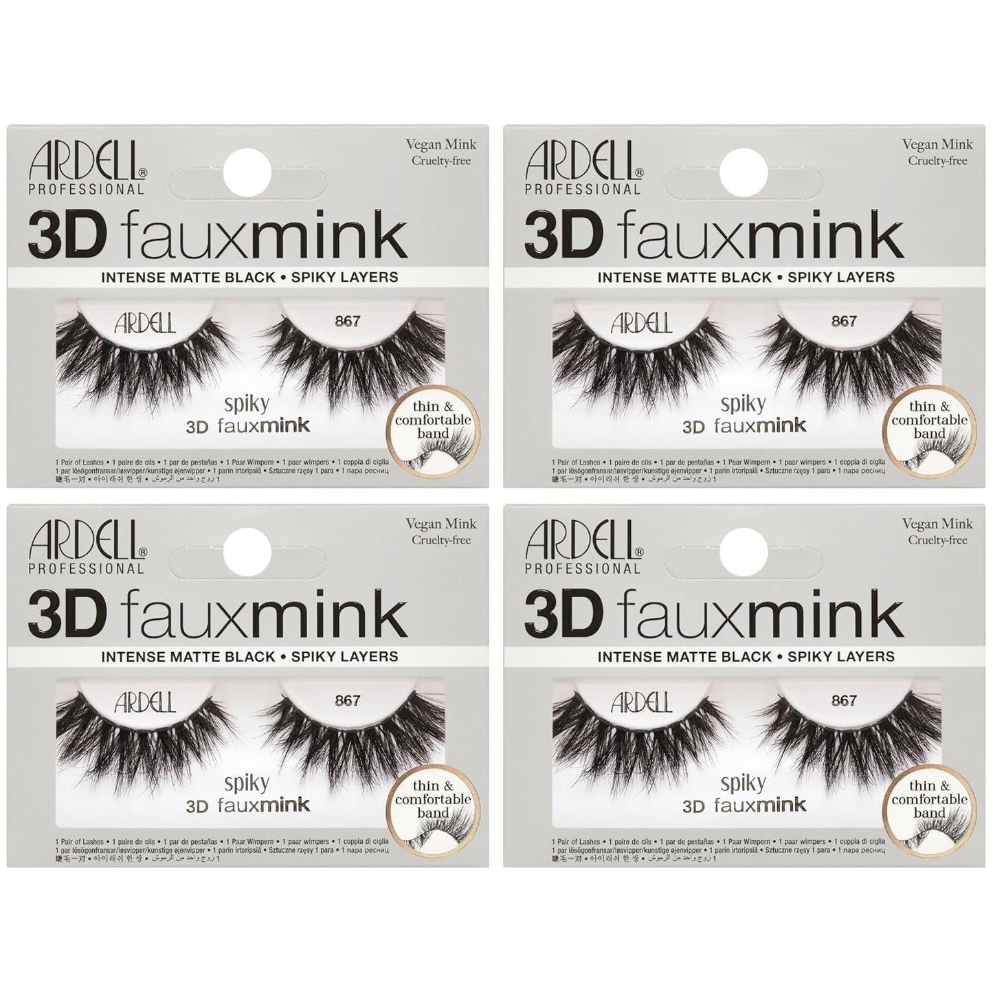 3D Fauxmink Spiky 867, 4-Pack