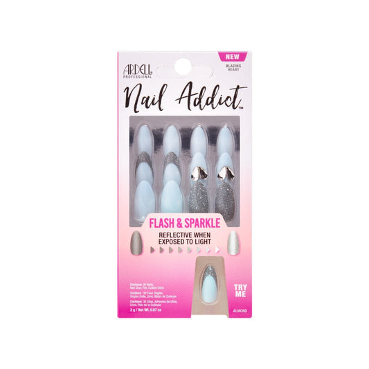 Nail Addict Flash & Sparkle Blazing Heart