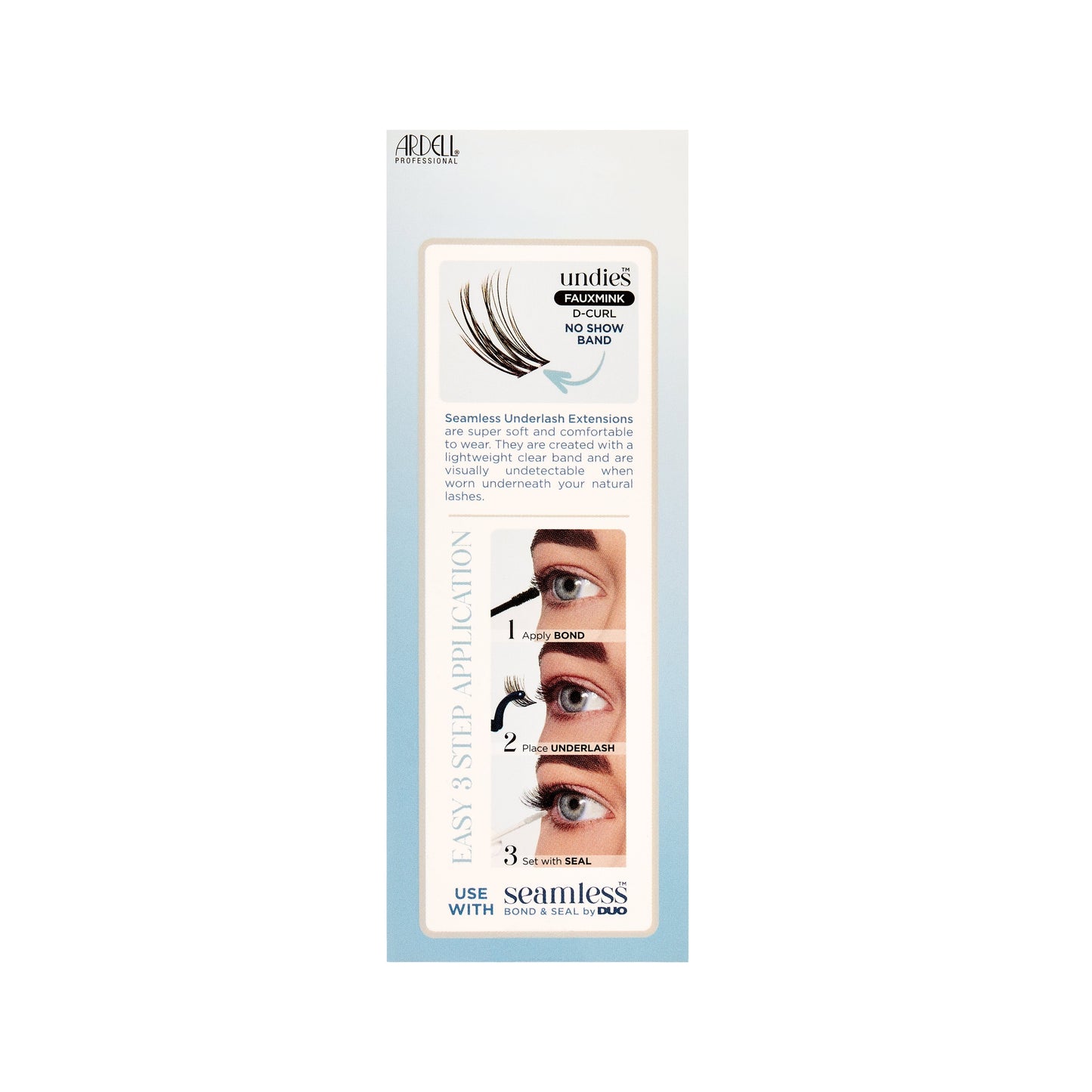 Seamless Underlash Fauxmink D Curl with Invisiband, 32-Count