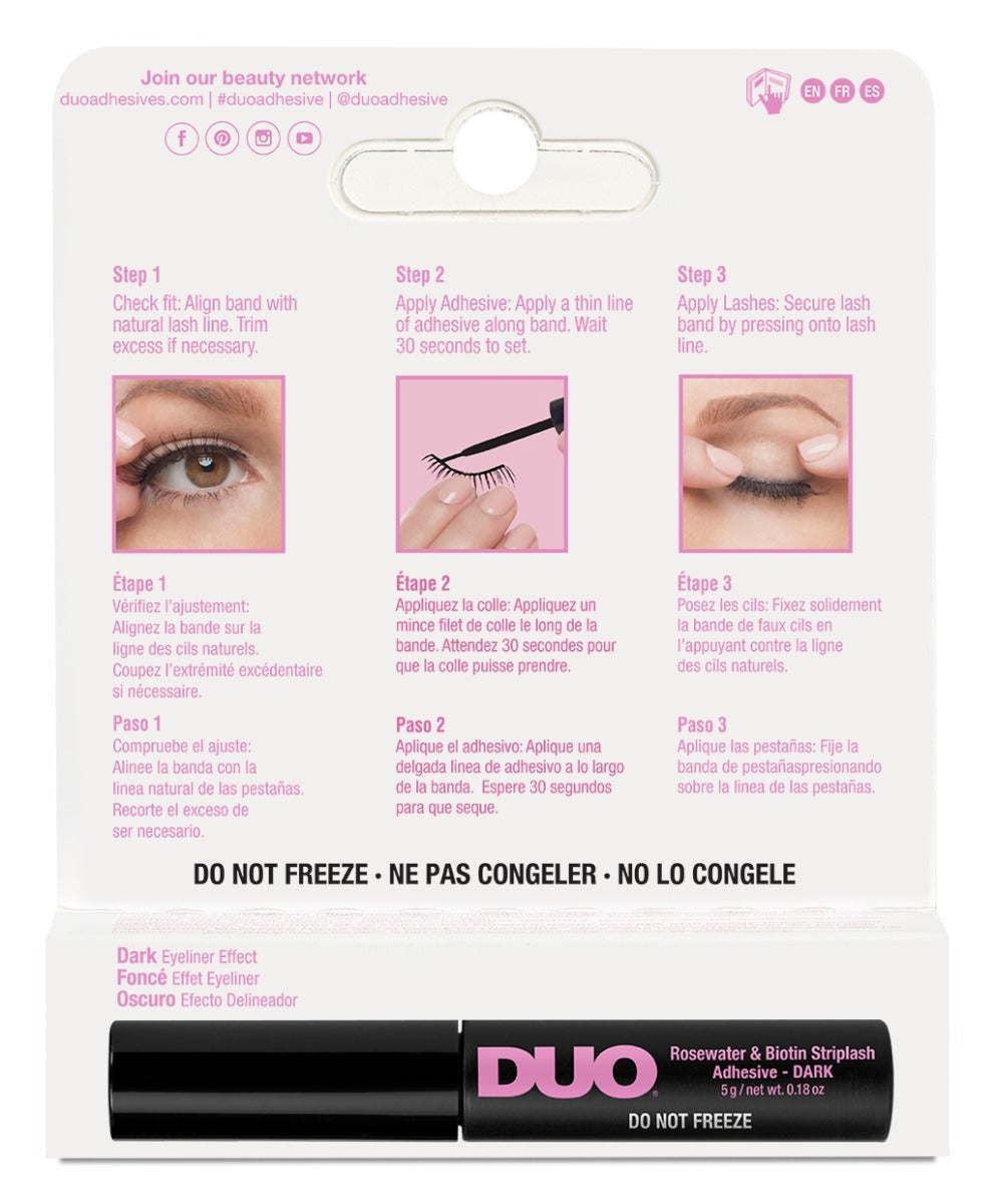 DUO Rosewater & Biotin Striplash Adhesive, Dark