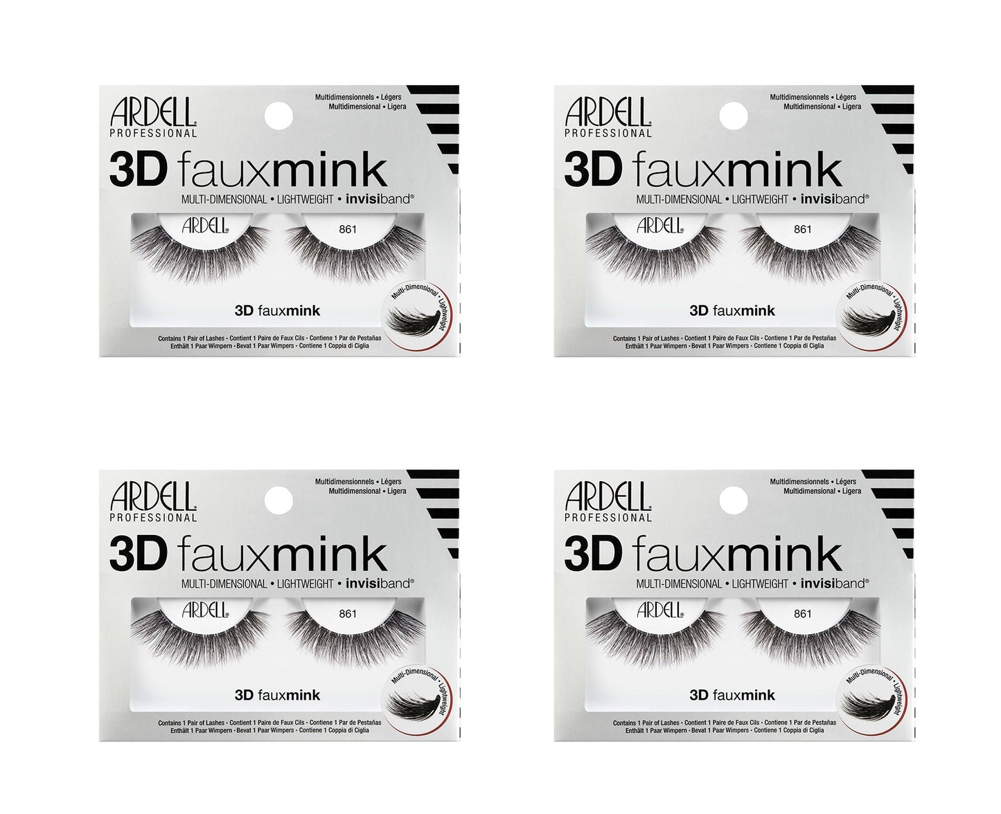 3D Faux Mink 861, 4-Pack