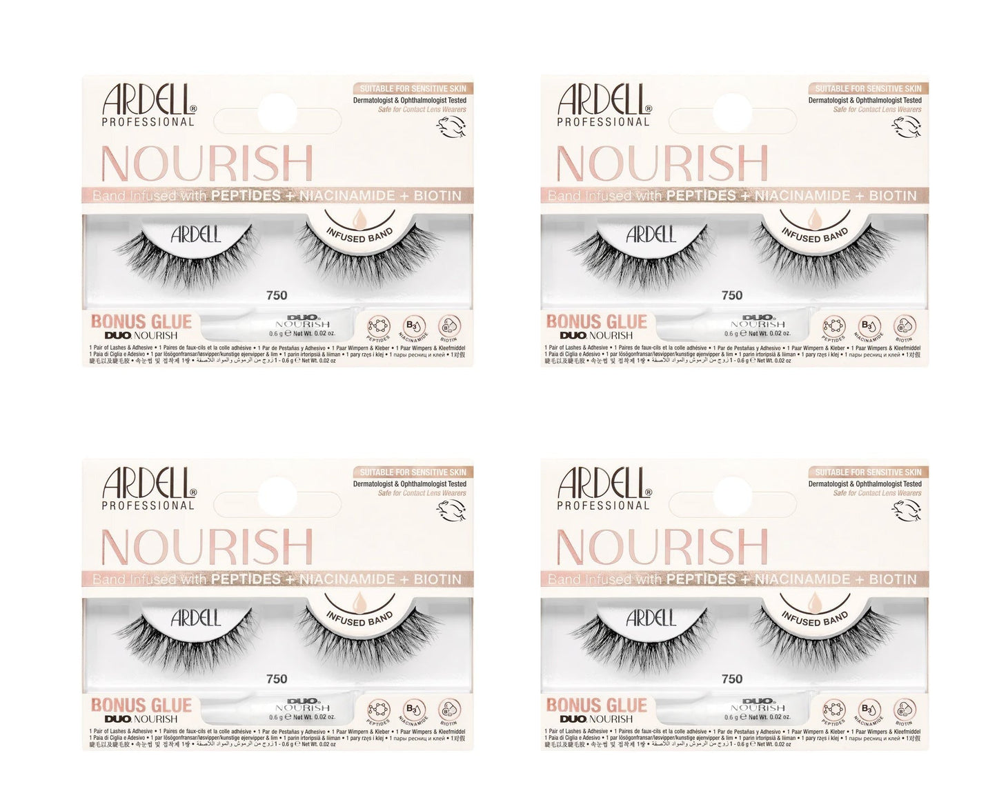 Nourish Lashes 750, 4-Pack