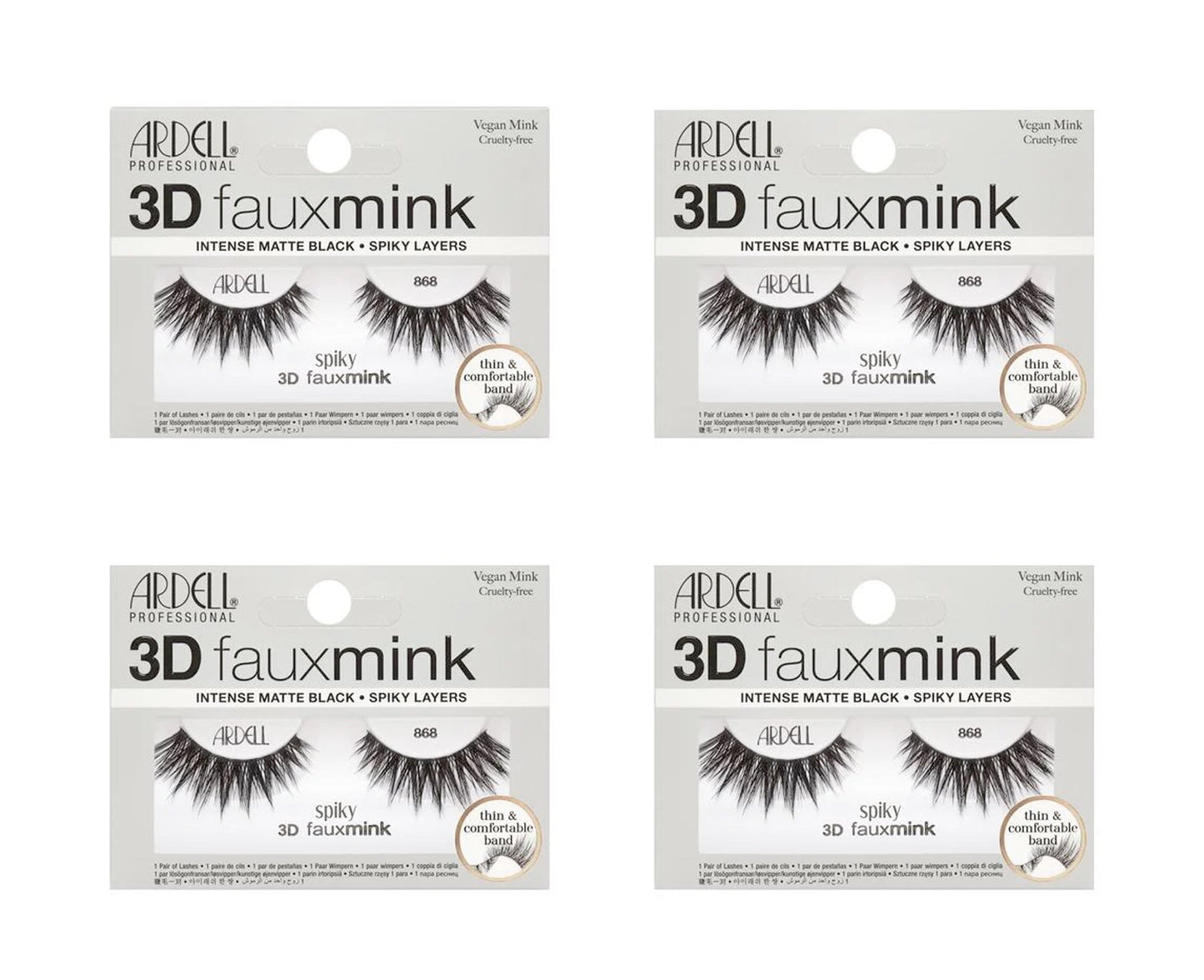 3D Fauxmink Spiky 868, 4-Pack
