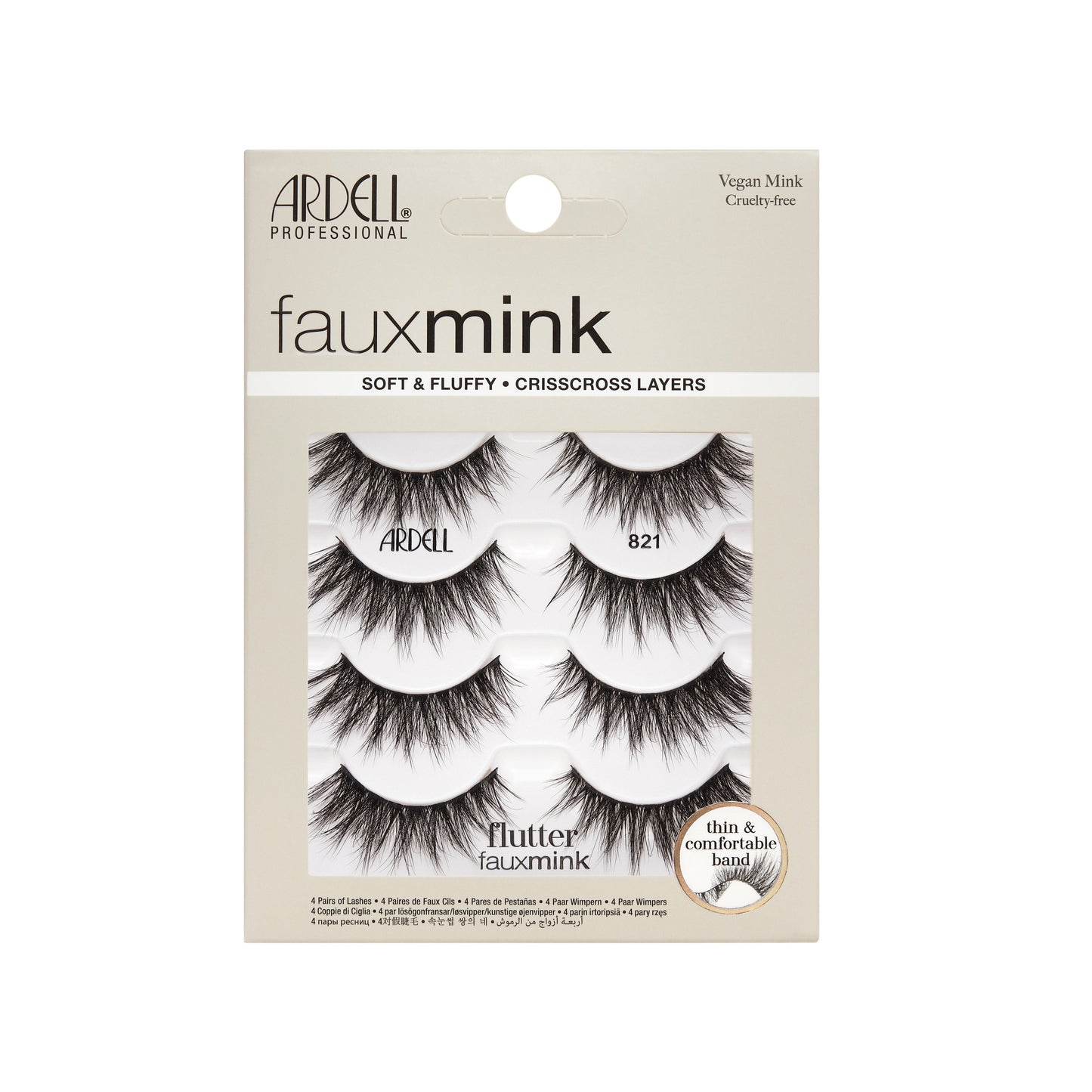 Fauxmink Flutter 821, 4-Pairs