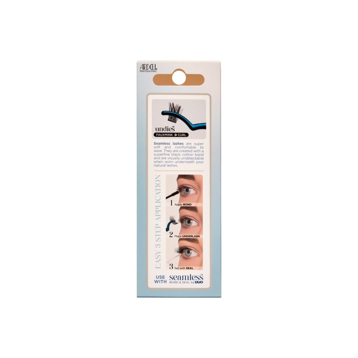 Seamless Underlash Extensions Faux Mink D Curl, 32-Count