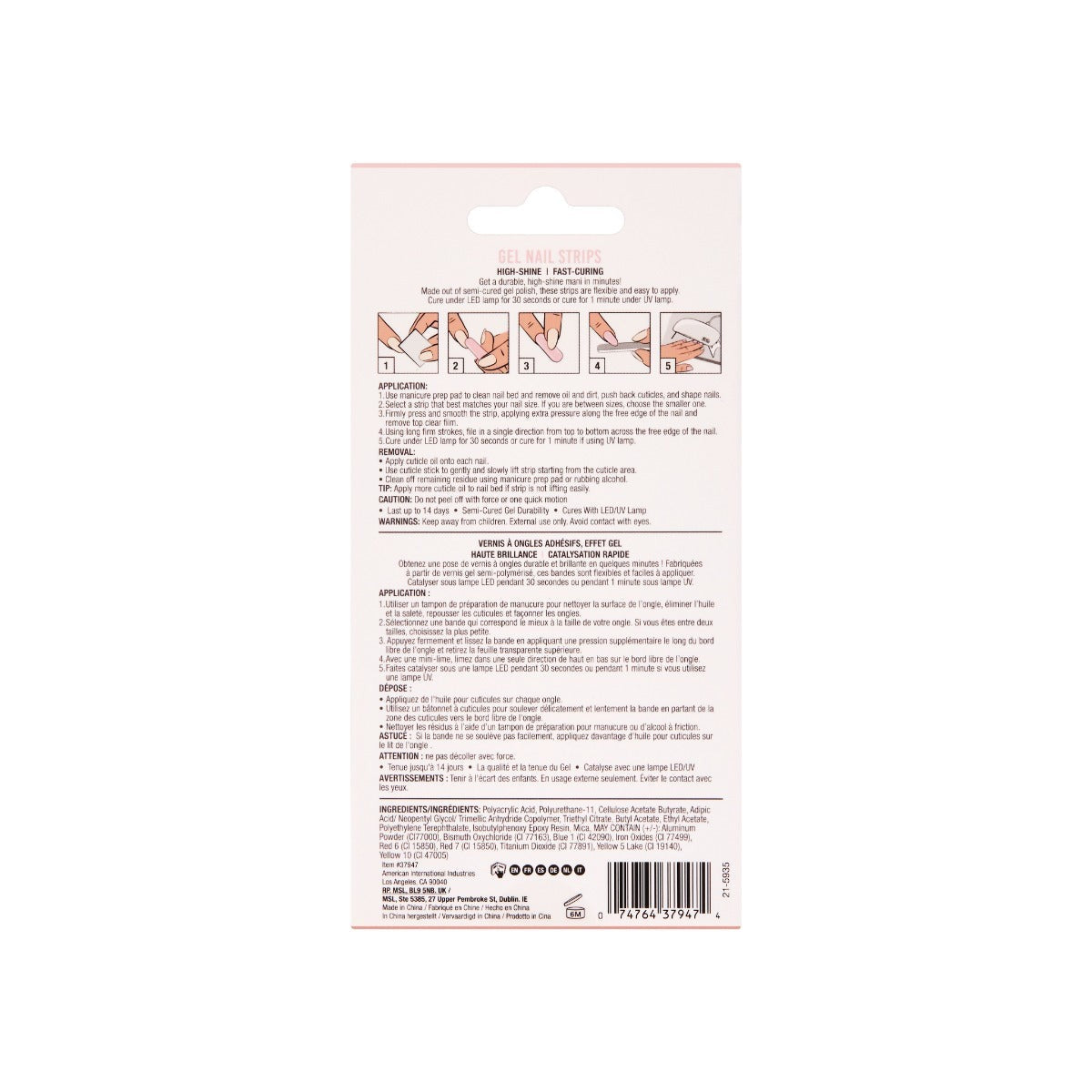 Nail Addict Gel Nail Strips - Peony Dreams