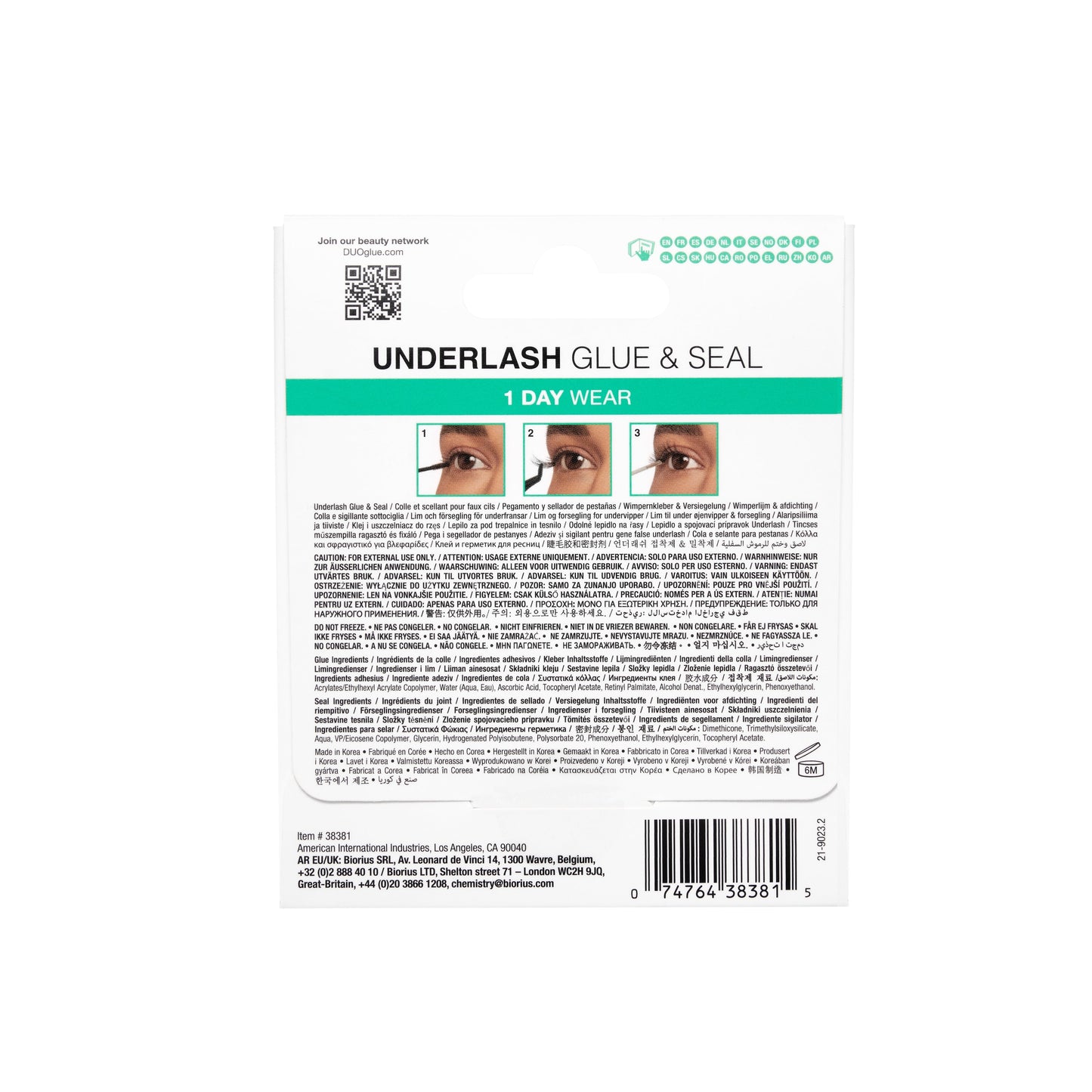 DUO Underlash 1 Day Clear Glue & Seal
