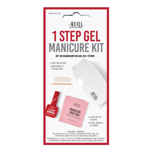 1 Step Gel Manicure Kit - Venetian Red