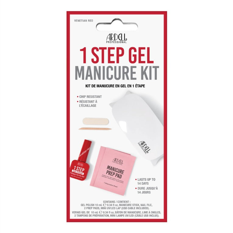1 Step Gel Manicure Kit - Venetian Red
