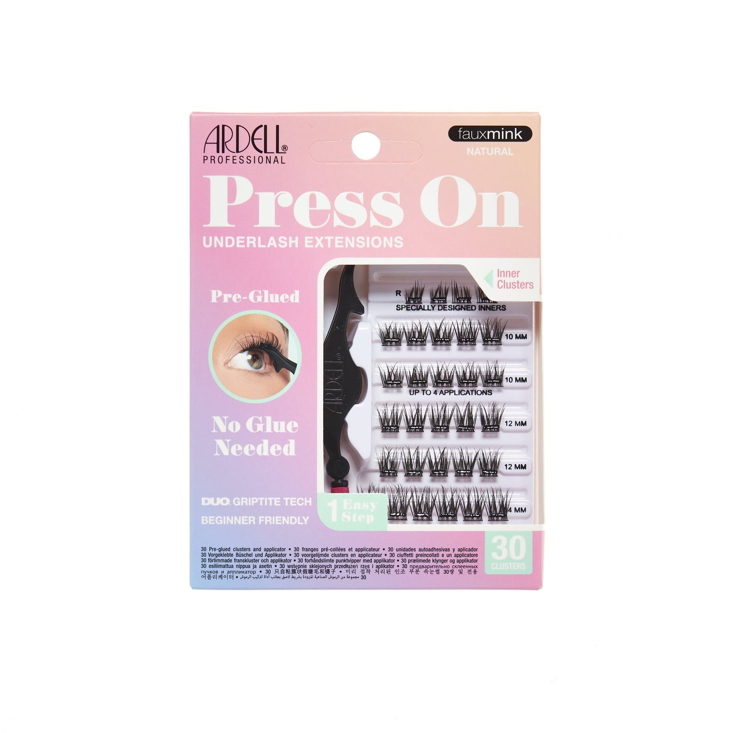Press On Fauxmink Natural 30 ct + Applicator