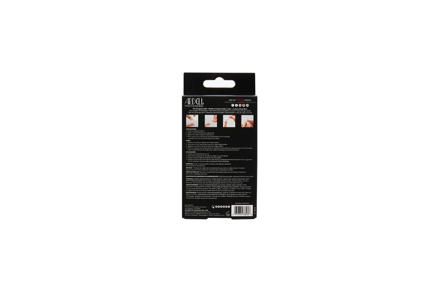 Nail Addict Premium Artificial Nail Set, Natural Long