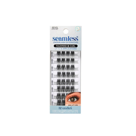 Seamless Underlash Extensions Faux Mink D Curl, 32-Count