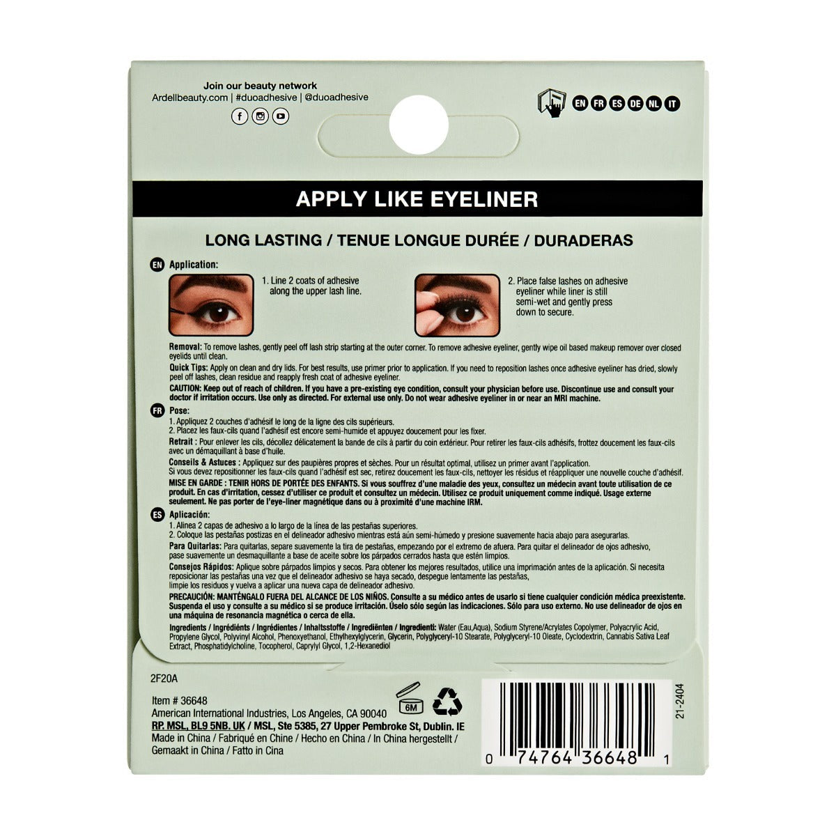 DUO Line It Lash It, Hemp Infused, Clear