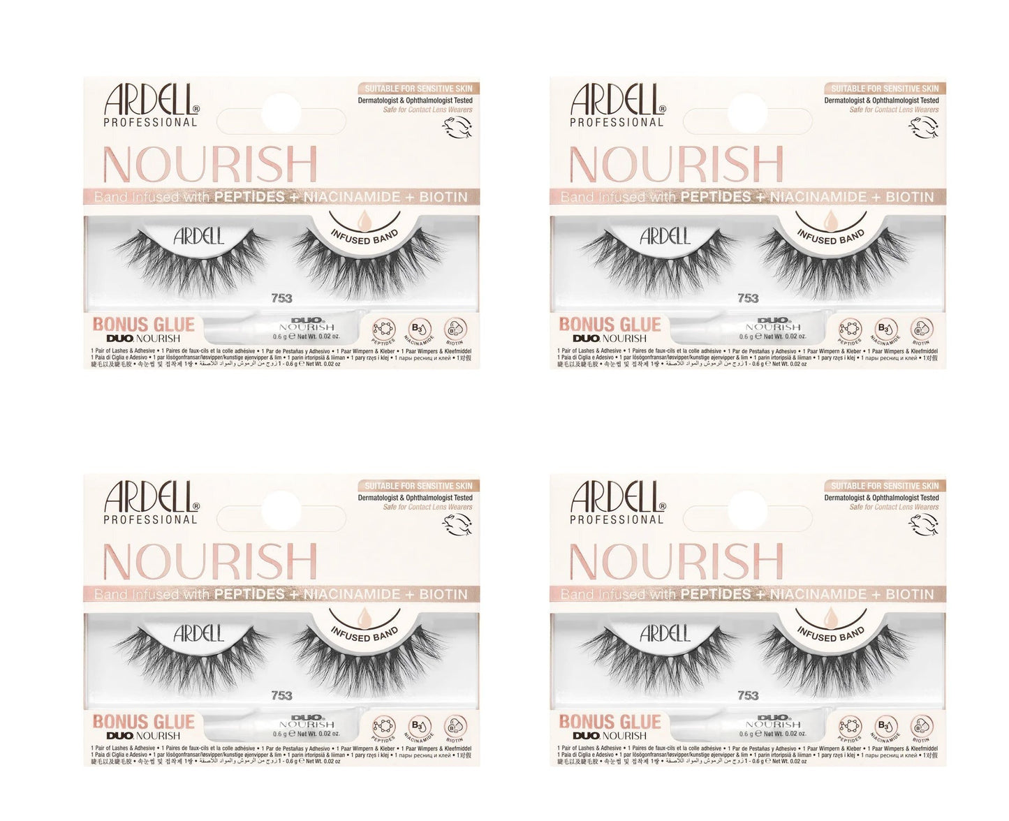 Nourish Lashes 753, 4-Pack