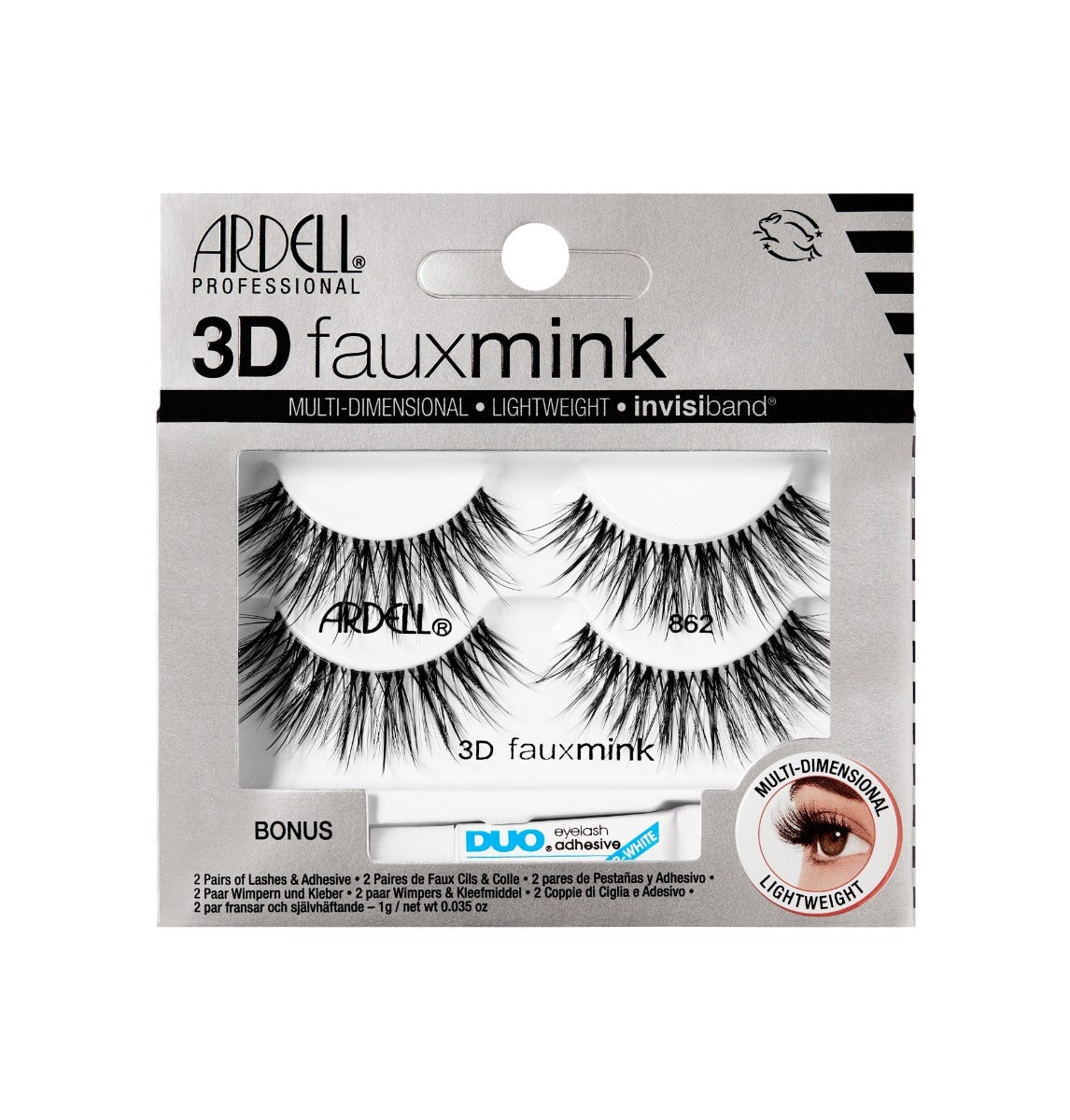 3D Faux Mink 862, 2-Pairs
