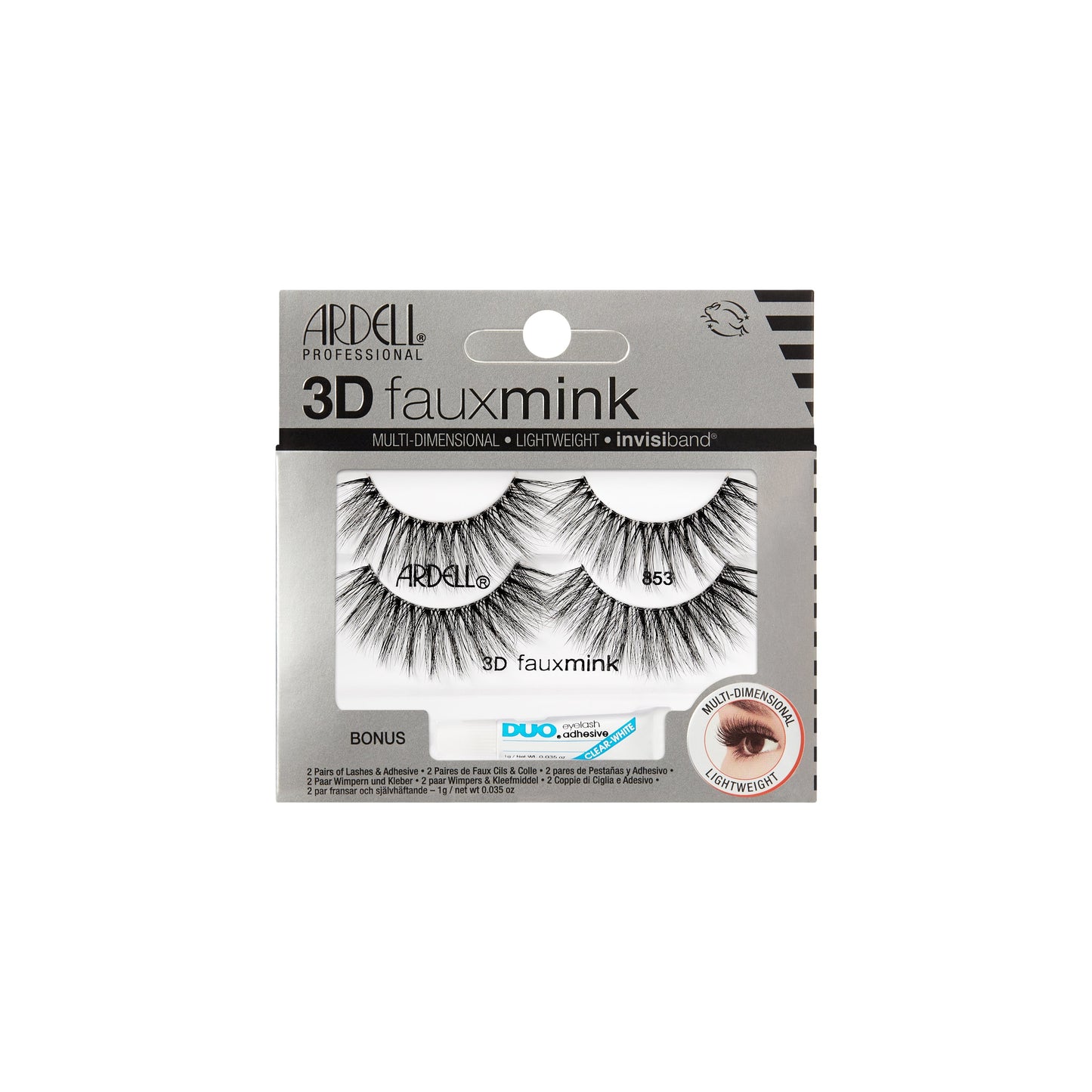 3D Faux Mink 853, 2-Pairs