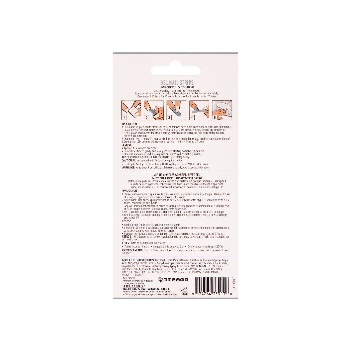 Nail Addict Gel Nail Strips - Moonlit Pearl