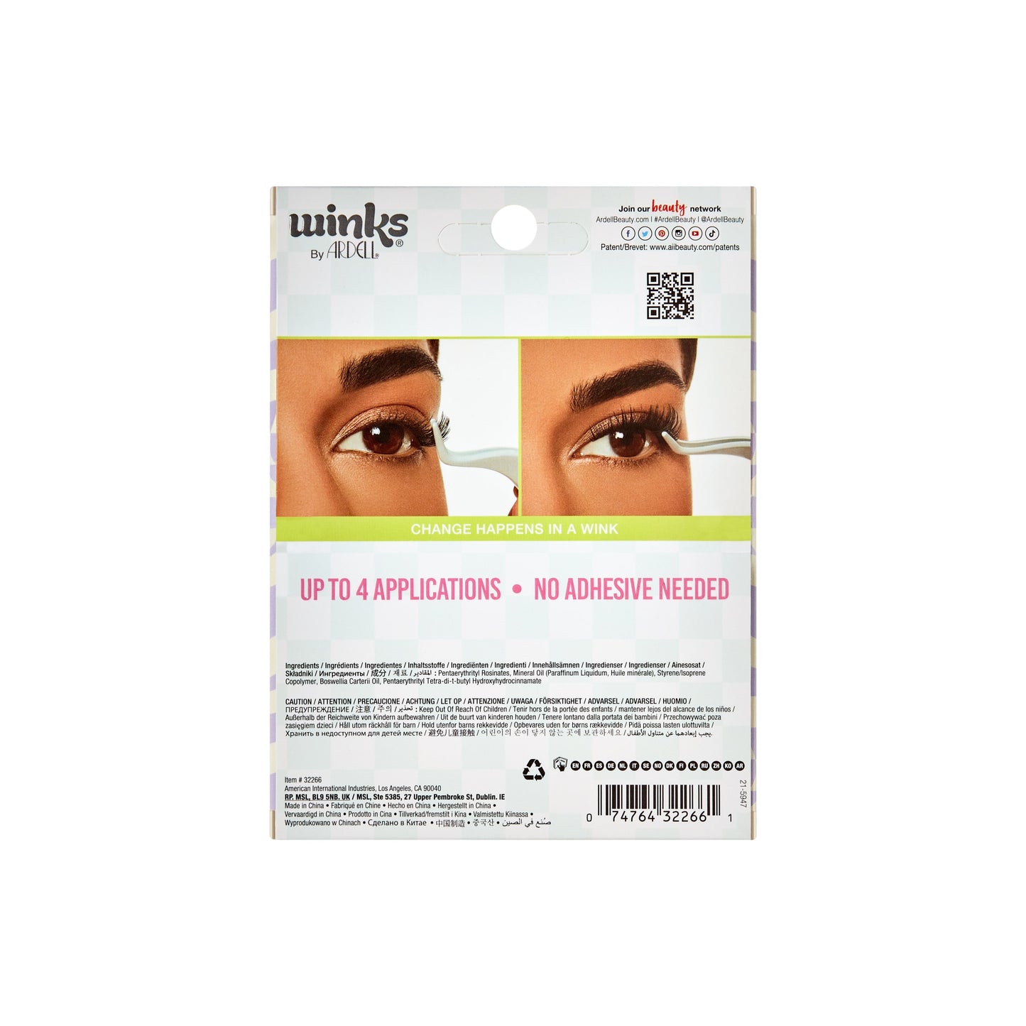 Winks Press On 30 pc Natural + Applicator
