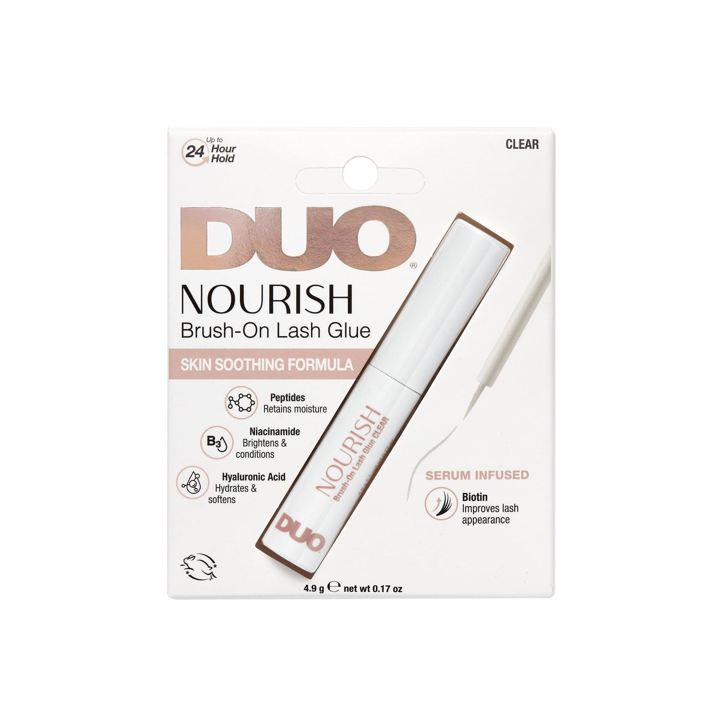 DUO Nourish Brush-On Lash Glue, Clear