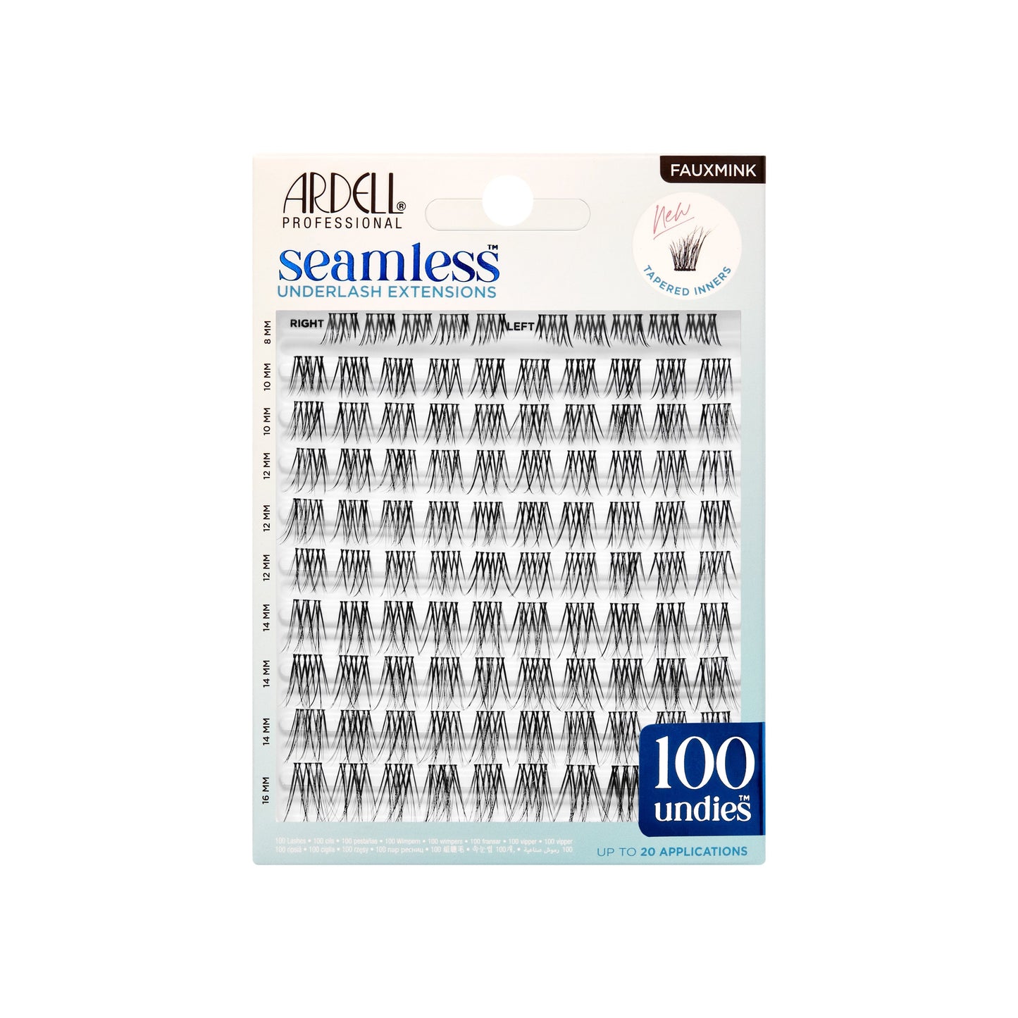 Seamless Underlash Extensions Fauxmink, 100-Count