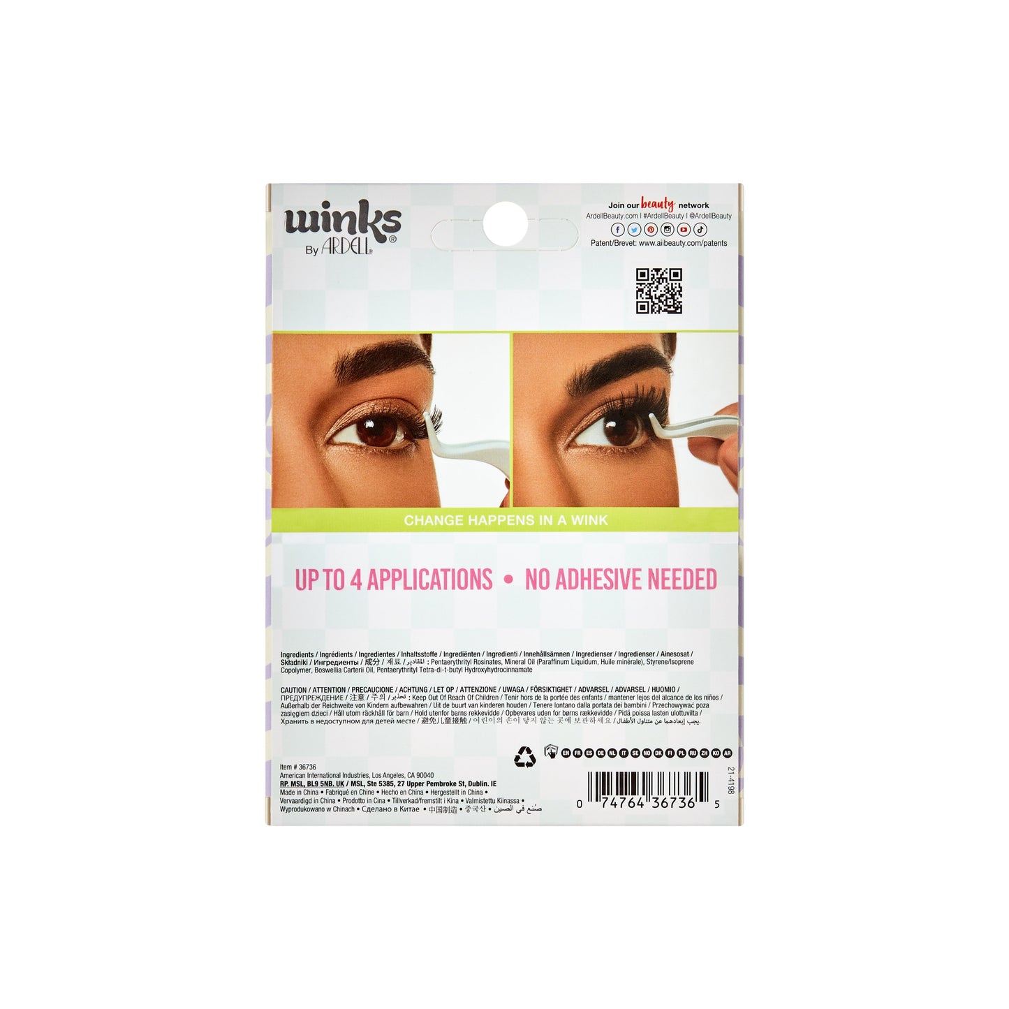 Winks Press On 30 pc Volume + Applicator