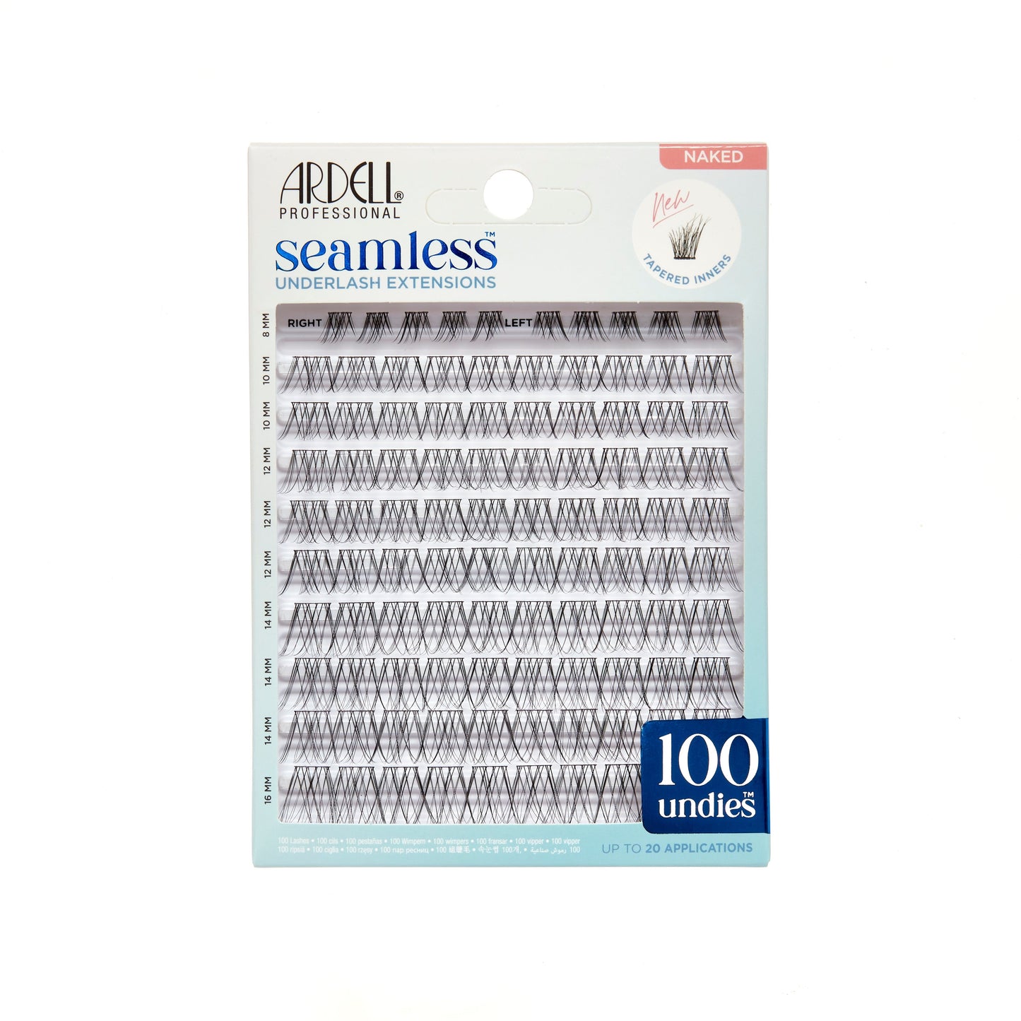 Seamless Underlash Extensions Naked, 100-Count