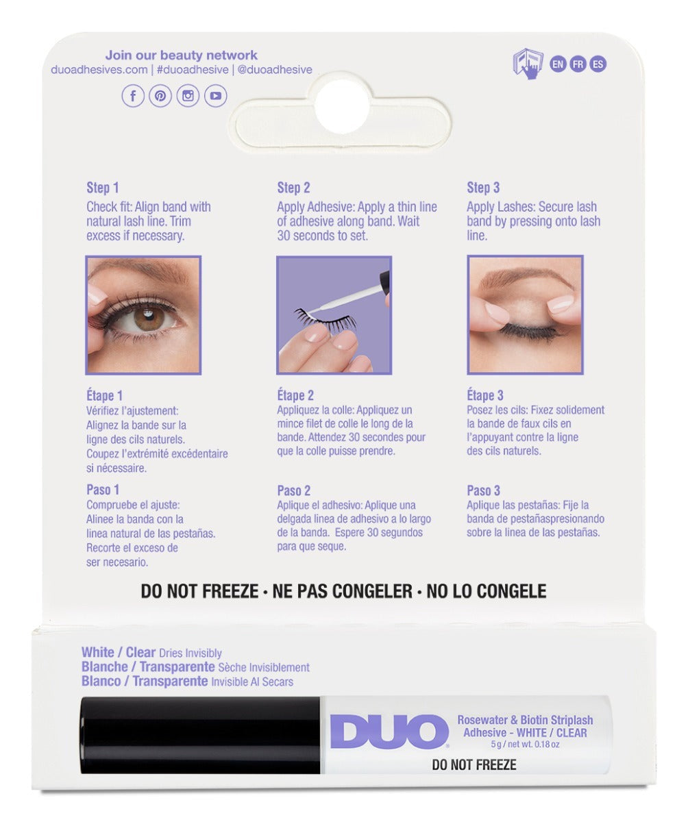 DUO Rosewater & Biotin Striplash Adhesive, Clear