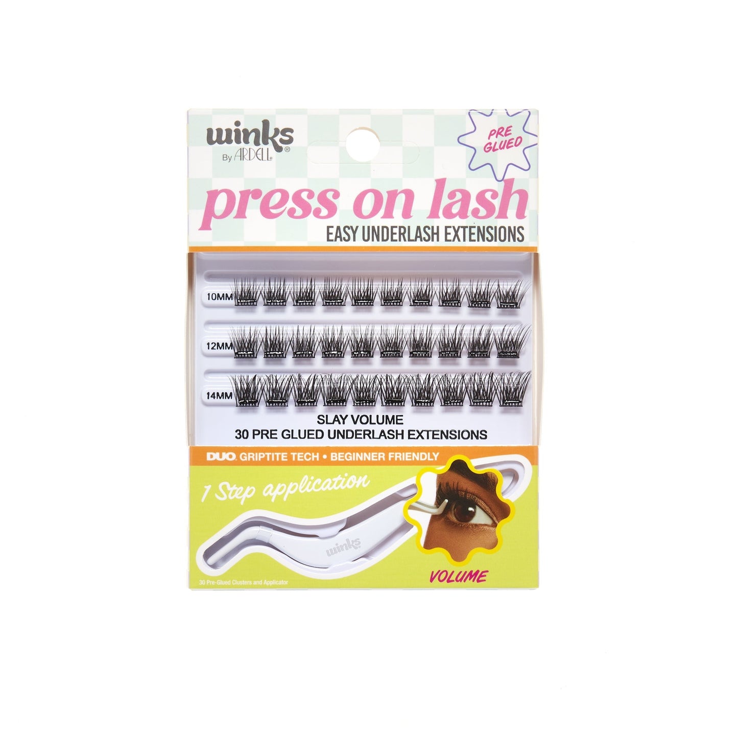 Winks Press On 30 pc Volume + Applicator